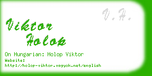 viktor holop business card